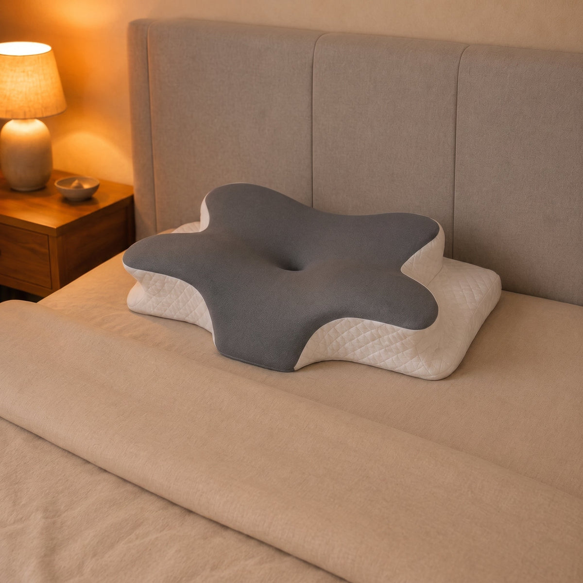 Coussin cervical Denua — coloris gris foncé