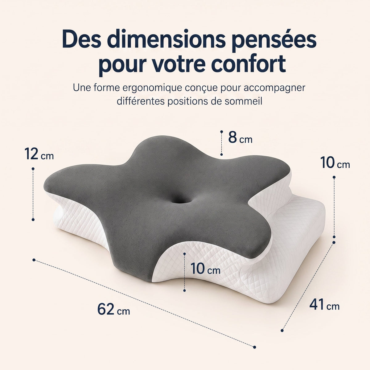 Dimensions du coussin Denua